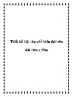 Thiết kế biệt thự phố hiện đại trên đất 10m x 25m pptx