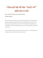 Chọn giờ tập thể dục 