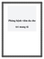 Phòng bệnh viêm da cho trẻ mang tã doc