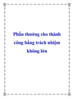 Phần thưởng cho thành công bằng trách nhiệm không lớn pptx