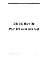 báo cáo thực tập phân tích nước sinh hoạt doc