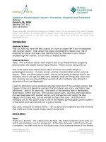 Update on Gynecological Cancers: Prevention, Diagnosis and Treatment Webcast January 28, 2009 pptx