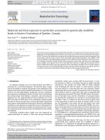 Maternal and fetal exposure to pesticides associated to genetically modiﬁed foods in Eastern Townships of Quebec, Canada docx