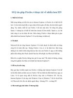 10 lý do giúp Firefox 4 được tải về nhiều hơn IE9 pptx