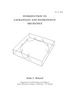 Introduction to lagrangian and hamiltonian mechanics   BRIZARD, a  j