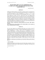 DƯỢC ĐỘNG HỌC CỦA TULATHROMYCINE VÀ HIỆU QUẢ ĐIỀU TRỊ BỆNH HÔ HẤP MÃN TÍNH (CRD) TRÊN GÀ doc