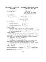 ĐỀ THI TUYỂN SINH VÀO LỚP 10 THPT NĂM HỌC 2013 – 2014 - SỞ GIÁO DỤC VÀ ĐÀO TẠO HÀ NAM pptx