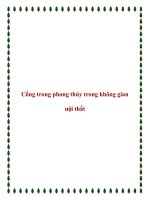 Cổng trong phong thủy trong không gian nội thất pot