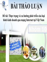 BÀI THẢO LUẬN bán lẻ pptx