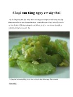 6 loại rau tăng nguy cơ sảy thai doc