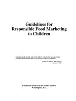 Guidelines for Responsible Food Marketing to Children ppt