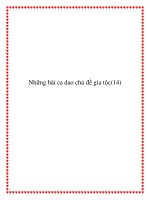 Những bài ca dao chủ đề gia tộc - truyền thống gia tộc ppt