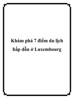 Khám phá 7 điểm du lịch hấp dẫn ở Luxembourg pot