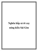 Nghêu hấp sả ớt cay nóng kiểu Sài Gòn ppt