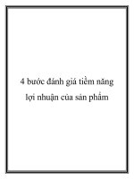 4 bước đánh giá tiềm năng lợi nhuận của sản phẩm pptx