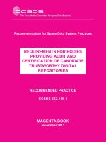 REQUIREMENTS FOR BODIES PROVIDING AUDIT AND CERTIFICATION OF CANDIDATE TRUSTWORTHY DIGITAL REPOSITORIES pptx