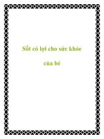 Sốt có lợi cho sức khỏe của bé docx