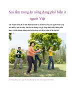 Sai lầm trong ăn uống đang phổ biến ở người Việt ppt