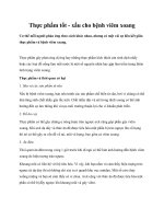 Thực phẩm tốt - xấu cho bệnh viêm xoang doc