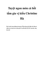 Tuyệt ngon món cá hồi tẩm gia vị kiểu Christine Hà pptx