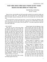 Phát hiện Virus viêm gan B trong huyết thanh người cho máu bằn kỹ thuật PCR pptx