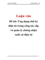 Đề tài: Ứng dụng chữ ký điện tử trong công tác cấp và quản lý chứng nhận xuất xứ điện tử pdf