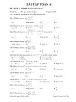Đề thi mẫu toán cao cấp 1