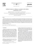 Antibody response to influenza vaccination in the elderly: A quantitative review doc