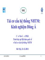 Tái cơ cấu hệ thống NHTM: Kinh nghiệm Đông Á docx