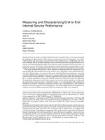 Measuring and Characterizing End-to-End Internet Service Performance ppt