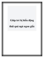 Giúp trẻ bị hiếu động thái quá ngủ ngon giấc pdf