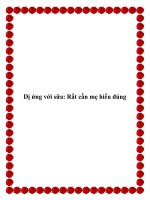 Dị ứng với sữa: Rất cần mẹ hiểu đúng docx