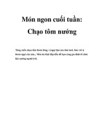 Món ngon cuối tuần: Chạo tôm nướng docx