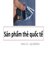 Sản phẩm thẻ quốc tế
