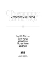 Chisholm, hanley, jones, lindner, work   c programming   just the FAQs