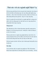 Thử sức với các ngành nghề Dịch Vụ ppt