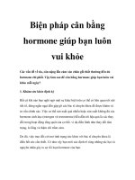 Biện pháp cân bằng hormone giúp bạn luôn vui khỏe doc