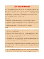 Cải thiện trí nhớ ppt