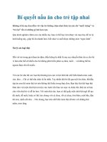 Bí quyết nấu ăn cho trẻ tập nhai doc