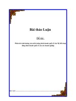 Bài thảo luận: Phân tích ảnh hưởng của môi trường kinh doanh quốc tế của Mỹ đến hoạt động kinh doanh quốc tế của các doanh nghiệp pot