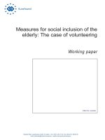 Measures for social inclusion of the elderly: The case of volunteering doc