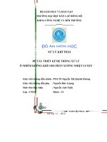 ĐỀ TÀI THIẾT KẾ HỆ THỐNG XỬ LÝ Ô NHIỄM KHÔNG KHÍ CHO PHÂN XƯỞNG NHIỆT LUYỆN doc