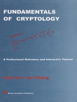 fundamentals of cryptology - a professional reference & interactive tutorial