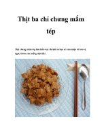 Thịt ba chỉ chưng mắm tép doc