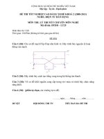 đề thi lí thuyết tốt nghiệp khóa 2 - điện tử dân dụng - mã đề thi đtdd - lt (25)