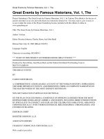 The Great Events by Famous Historians, Vol. 1 pot