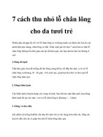 7 cách thu nhỏ lỗ chân lông cho da tươi trẻ pot