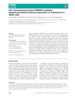 Báo cáo khoa học: The chromosomal protein HMGN2 mediates lipopolysaccharide-induced expression of b-defensins in A549 cells potx