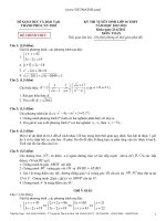 ĐỀ CHÍNH THỨC KỲ THI TUYỂN SINH VÀO LƠP 10 THPT Năm học 2012 – 2013 MÔN THI: TOÁN TỈNH CẦN THƠ pptx