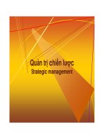 bài giảng quản trị chiến lược - chương 1